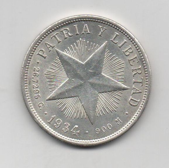 CUBA DEL AÑO 1934 DE 1 PESO